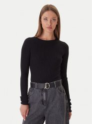 Patrizia Pepe Sweter 2K0337/K7S0-K103 Czarny Slim Fit. Czarne swetry Patrizia Pepe, s, bez wzorów, z wiskozy, bez ramiączek. Za 829.99 zł.