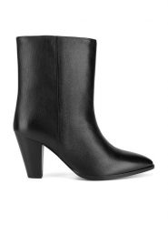 Gino Rossi Botki HANYIA-116027 Czarny. Czarne botki Gino Rossi, bez wzorów, ze skóry, bez obcasa, na słupku, bez zapięcia. Za 399.99 zł.