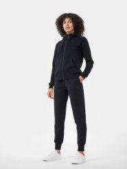 4F Spodnie dresowe joggery damskie S. Niebieskie spodnie dresowe 4f, s, bez wzorów, z bawełny. W wyprzedaży za 59.99 zł.