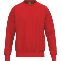 Bluza 565 czerwony unisex. Czerwone bluzy 55PROTEC, m, bez wzorów, z bawełny, bez kaptura. Za 153.98 zł.
