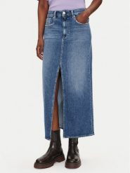 Replay Spódnica jeansowa W9922 .000.737 789 Niebieski Regular Fit. Niebieskie spódnice Replay, bez wzorów, z bawełny. Za 279.99 zł.