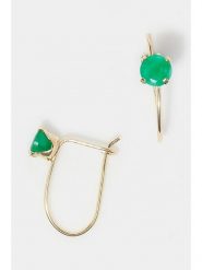 L instant d Or Złote kolczyki "Emeraude envoutant" ze szmaragdami rozmiar: onesize. Zielone kolczyki L instant d Or, z szmaragdem, złote. Za 413.35 zł.