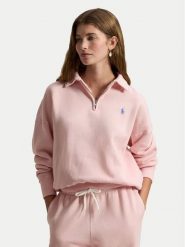 Polo Ralph Lauren Bluza 211B18685008 Różowy Relaxed Fit. Czerwone bluzy Polo Ralph Lauren, xs, bez wzorów, z bawełny, bez kaptura. Za 818.99 zł.