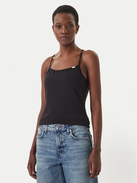Calvin Klein Jeans Top LV047F259G Czarny Slim Fit. Czarne topy Calvin Klein Jeans, xl, bez wzorów, z bawełny, bez kołnierzyka, bez ramiączek. Za 86.99 zł.