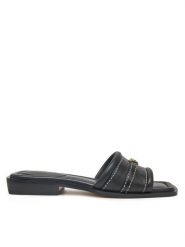 Michael Kors Klapki Mandy Slide 40R5MAFS2L Czarny. Czarne klapki Michael Kors, bez wzorów, ze skóry, bez obcasa. Za 369.99 zł.
