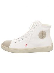 Think! Skórzane sneakersy w kolorze białym rozmiar: 40,5. Białe trampki Think!, bez wzorów, bez zapięcia. Za 353.87 zł.