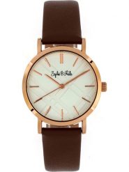 Sophie & Freda Zegarek kwarcowy "Budapest" w kolorze różowozłoto-brązowo-białym rozmiar: onesize. Brązowe, analogowe zegarki Sophie & Freda, metalowe. Za 165.99 zł.