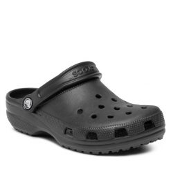 Klapki Crocs. Czarne klapki Crocs, bez wzorów, bez obcasa. Za 179.99 zł.