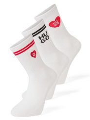 HUGO Skarpety w 3-paku - Love You Kobiety biały, 35-38. Białe skarpety Hugo, bez wzorów. Za 139.95 zł.