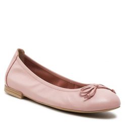 Baleriny Caprice. Czerwone baleriny Caprice, bez wzorów, bez obcasa. Za 189.99 zł.