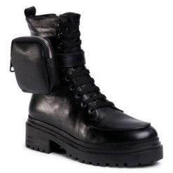 Gino Rossi BAGGY-122 Czarny. Czarne botki Gino Rossi, bez wzorów, ze skóry, bez obcasa, bez zapięcia. Za 379.99 zł.