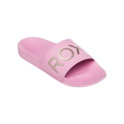 Sandały dla Kobiety SLIPPY II. Czerwone sandały Roxy, bez wzorów, z gumy, sportowe, bez obcasa, bez zapięcia. Za 139.99 zł.
