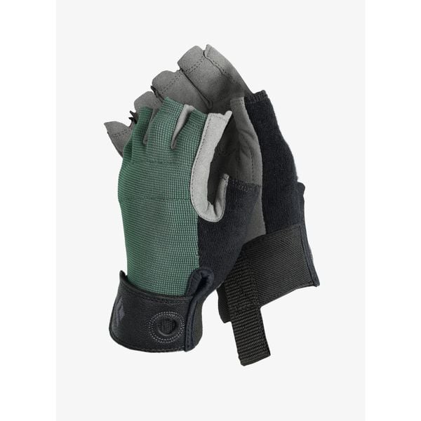 Rękawiczki górskie Black Diamond Crag Half-Finger damskie. Zielone rękawiczki Black Diamond, bez wzorów, sportowe. Za 69.99 zł.