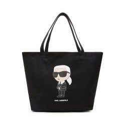 Torebka KARL LAGERFELD. Czarne shopper KARL LAGERFELD, bez wzorów, bez dodatków. Za 189.99 zł.