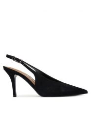 Guess Szpilki FLPPRI SUE05 Czarny. Czarne szpilki Guess, z aplikacjami, ze skóry, bez obcasa, na szpilce, bez zapięcia. Za 639.99 zł.