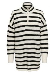 ONLY Sweter w kolorze kremowo-czarnym rozmiar: XS. Brązowe swetry Only, xs, bez wzorów, bez ramiączek. Za 116.95 zł.