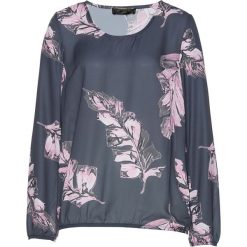 Tunika bonprix ciemnoszaro-jasnoróżowy z nadrukiem. Szare tuniki bonprix, bez wzorów, bez kołnierzyka, bez ramiączek. Za 89.99 zł.