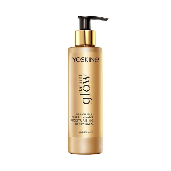 Yoskine Yoskine Natural Glow, nawilżający balsam do ciała z drobinkami, 195 ml Balsamy do ciała 200 ml Damski. Balsamy i kremy do ciała Yoskine. Za 56.00 zł.