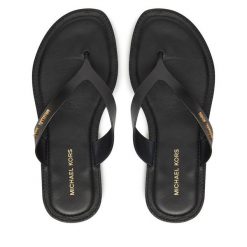 Japonki MICHAEL Michael Kors. Czarne klapki MICHAEL Michael Kors, bez wzorów, bez obcasa. Za 279.99 zł.