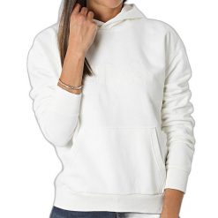 Damska bluza z kapturem Fila Bischkek. Białe bluzy sportowe Fila, m, bez wzorów, z bawełny, z kapturem. Za 292.00 zł.