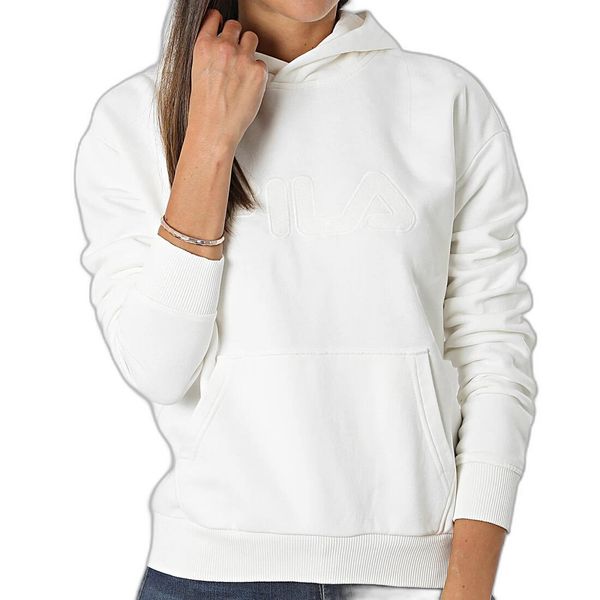 Damska bluza z kapturem Fila Bischkek. Białe bluzy Fila, m, bez wzorów, z bawełny, z kapturem. Za 292.00 zł.