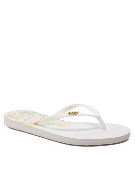 Roxy Japonki ARJL100683 Biały. Białe klapki Roxy, bez wzorów, z tworzywa sztucznego, bez obcasa. Za 59.99 zł.