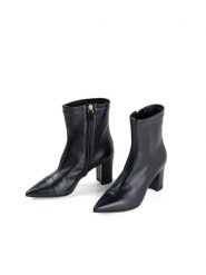 Anna Morellini Skórzane botki "Emmata" w kolorze czarnym rozmiar: 40. Czarne botki Anna Morellini, bez wzorów, bez obcasa, bez zapięcia. Za 655.78 zł.