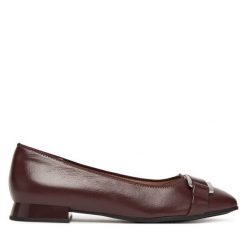Baleriny Caprice. Czerwone baleriny Caprice, bez wzorów, bez obcasa. Za 339.99 zł.