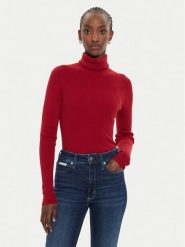 Calvin Klein Jeans Golf J20J224225 Czerwony Regular Fit. Czerwone golfy Calvin Klein Jeans, s, bez wzorów, z bawełny, bez ramiączek. Za 209.99 zł.