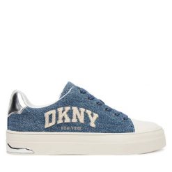 Trampki DKNY. Niebieskie trampki DKNY, bez wzorów, bez zapięcia. Za 529.99 zł.