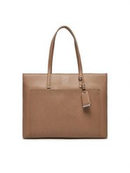 Calvin Klein Torebka Ck Must Medium Shopper_Mono K60K612774 Beżowy. Brązowe shopper Calvin Klein, bez wzorów, ze skóry, bez dodatków. Za 469.99 zł.