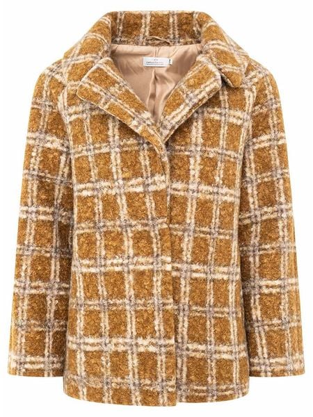 Zwillingsherz Płaszcz przejściowy w kolorze jasnobrązowo-beżowym rozmiar: S/M. Brązowe płaszcze Zwillingsherz, m, bez wzorów, bez kaptura. Za 308.91 zł.