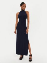 NORMA KAMALI Sukienka wieczorowa KK2243PL236951 Granatowy Slim Fit. Niebieskie sukienki Norma Kamali, l, bez wzorów, z syntetyku, wizytowe, bez kołnierzyka, bez ramiączek. Za 499.99 zł.