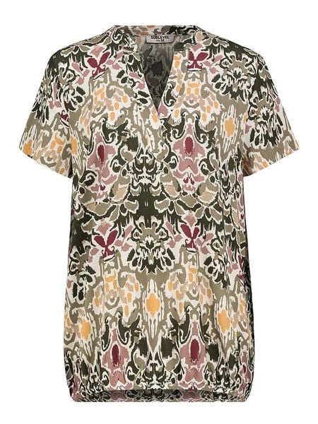 Sublevel Bluzka w kolorze oliwkowo-szaroróżowym rozmiar: S. Zielone bluzki Sublevel, s, bez wzorów, z wiskozy, klasyczne, bez kołnierzyka, bez ramiączek. Za 36.86 zł.