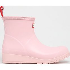 Hunter - Kalosze. Żółte kalosze Hunter, bez wzorów, z gumy. W wyprzedaży za 299.90 zł.