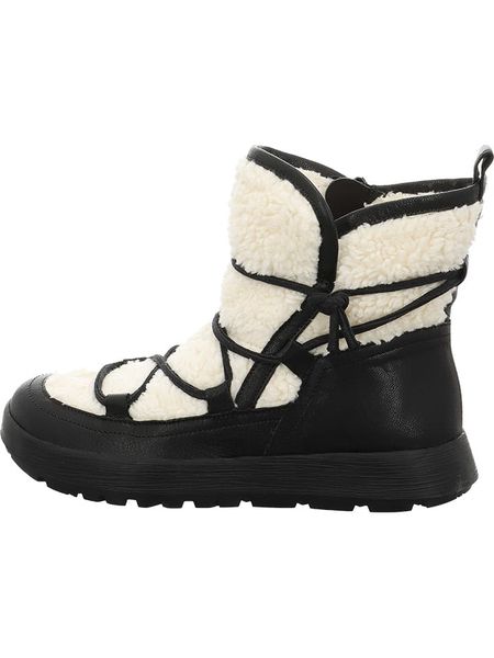 Think! Skórzane kozaki zimowe w kolorze biało-czarnym rozmiar: 38,5. Białe kozaki Think!, na zimę, bez obcasa, bez zapięcia. Za 269.11 zł.