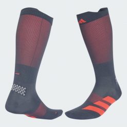 Biegowe skarpety do łydki adizero. Czarne skarpety Adidas, bez wzorów, z elastanu. Za 89.95 zł.