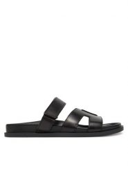 Gino Rossi Klapki MOIRA-E2527666 Czarny. Czarne klapki Gino Rossi, bez wzorów, ze skóry, bez obcasa. Za 249.99 zł.