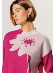 Rodier Wełniany sweter w kolorze różowym rozmiar: L. Różowe swetry Rodier, l, bez wzorów, z wełny, bez ramiączek. Za 313.27 zł.