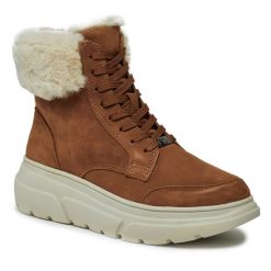 Botki Caprice. Brązowe botki Caprice, bez wzorów, bez obcasa, na płaskiej podeszwie, bez zapięcia. Za 659.99 zł.