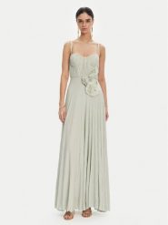 Elisabetta Franchi Sukienka wieczorowa AB-R22-52E2 Zielony Regular Fit. Zielone sukienki Elisabetta Franchi, bez wzorów, z wiskozy, wizytowe, bez kołnierzyka, bez ramiączek. Za 2,409.00 zł.