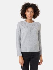 Gerry Weber Sweter w kolorze szarym rozmiar: 44. Szare swetry Gerry Weber, bez wzorów, z wełny, bez ramiączek. Za 250.95 zł.