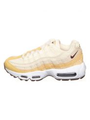 Nike Sportswear Skórzane sneakersy "Air Max 95" w kolorze kremowo-żółtym rozmiar: 36. Brązowe trampki Nike Sportswear, bez wzorów, z materiału, bez zapięcia. Za 254.74 zł.