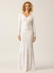 APART Sukienka w kolorze biało-beżowym rozmiar: 36. Białe sukienki Apart, bez wzorów, bez kołnierzyka, bez ramiączek, maxi. Za 304.99 zł.