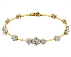 Bransoletka z żółtego i białego złota z brylantami - 19 cm - 1,75 ct - próba 585. Białe bransoletki Apart, z brylantem, złote. Za 22,990.00 zł.
