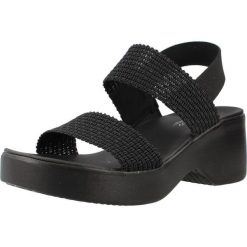 Sandały SKECHERS 119413S Czarny. Czarne sandały Skechers, bez wzorów, z materiału, bez obcasa, bez zapięcia. Za 206.99 zł.