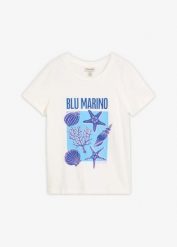 T-shirt z czystej bawełny organicznej. Białe t-shirty bonprix, bez wzorów, z bawełny, bez kołnierzyka, bez ramiączek. Za 64.99 zł.