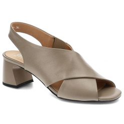 Beżowe Sandały Simen Eleganckie Skórzane Buty. Brązowe sandały Simen, bez wzorów, ze skóry, biznesowe, bez obcasa, na obcasie, bez zapięcia. Za 319.00 zł.