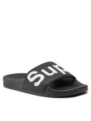 Superga Klapki 1908 Slides Polysoft Czarny. Czarne klapki Superga, bez wzorów, ze skóry, bez obcasa. Za 99.99 zł.