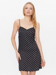 KARL LAGERFELD Koszula nocna 225W2135 Czarny Regular Fit. Czarne koszule nocne KARL LAGERFELD, xs, bez wzorów, z wiskozy, bez ramiączek. Za 499.99 zł.